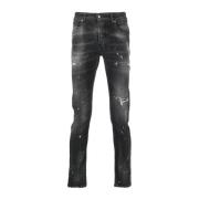 John Richmond Slim-fit Jeans Black, Herr