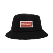 Kenzo Svart bucket hatt med logga Black, Herr