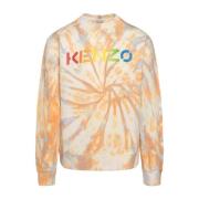 Kenzo Bomulls sweatshirt med logga Orange, Herr
