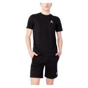 le coq sportif T-Shirts Black, Herr