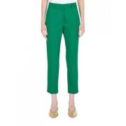 Max Mara Smaragd Cropped Byxor Green, Dam