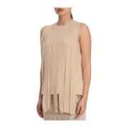 Max Mara Ärmlös Top Torquay Beige, Dam