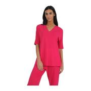 Max Mara V-Hals Locarno Tunika Pink, Dam