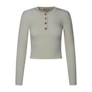 Michael Kors Long Sleeve Tops White, Dam