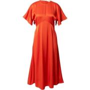 Michael Kors Satin Midi Klänning Orange, Dam