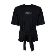 Moschino Dubbel Passform Svart T-shirt Black, Herr