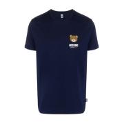 Moschino Leo Teddy-print T-shirt, Marinblå Blue, Herr