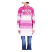 Moschino Rosa Sweaters med Pre-Logo Framsida Pink, Dam