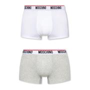 Moschino Märkta boxershorts 2-pack White, Herr