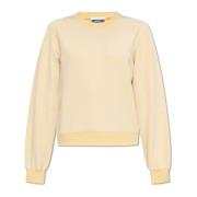 Moschino Sweatshirt med logotyp Yellow, Dam