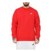 Nike Röd Club Fleece Hoodie Red, Herr