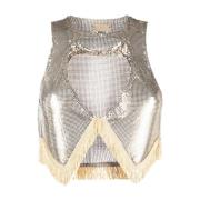 Paco Rabanne Stunning Ljusguld Crop Top Multicolor, Dam