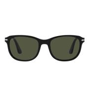 Persol Klassiska Unisex Solglasögon med Pillow Linser Black, Unisex