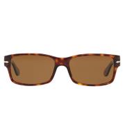 Persol Polariserade Rektangulära Solglasögon Brown, Unisex