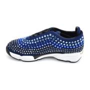 Pinko Neopren/Strass Sneaker Blue, Dam