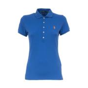 Polo Ralph Lauren Klassisk Bomullspolo för Kvinnor Blue, Dam