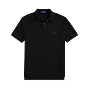 Polo Ralph Lauren Slim Fit Mesh Polo Shirt Black, Herr