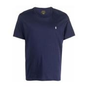 Polo Ralph Lauren Blå Bomull T-shirt med Polo Pony Brodyr Blue, Herr