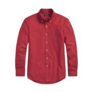 Polo Ralph Lauren Slim Oxford Skjorta i Sunrise Red Red, Herr