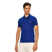 Polo Ralph Lauren Slim Fit Pikétröja med Kort Ärm i Kunglig Blå Blue, ...