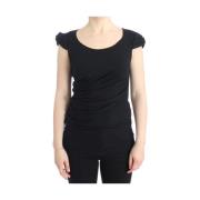 Roberto Cavalli Black Cotton Top Black, Dam