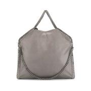 Stella McCartney Snygg Fold Over Tote Bag Gray, Dam