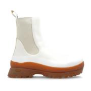 Stella McCartney Chelsea boots med logotyp White, Dam