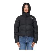 The North Face Svart hög halsjacka med ikoniskt logotyp Black, Dam