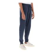 Tom Ford Joggers i fleece-back bomull med elastisk midja Blue, Herr