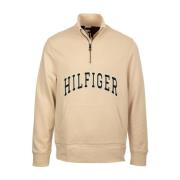 Tommy Hilfiger Vit Half-Zip Sweatshirt Beige, Herr