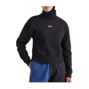 Tommy Hilfiger Jersey TJW Bxy Crop Tommy Jeans Black, Dam