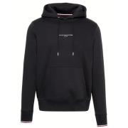 Tommy Hilfiger Herr Logo Tipped Hoodie Black, Herr