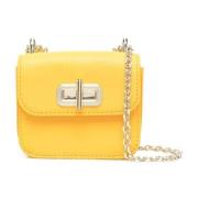 Tommy Hilfiger mikro turnlock cross body väskor Yellow, Dam