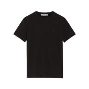 Trussardi Greyhound Brodyr Bomull Stretch T-Shirt Black, Herr