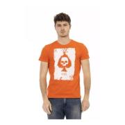 Trussardi Snygg Bomull T-Shirt för Män Orange, Herr