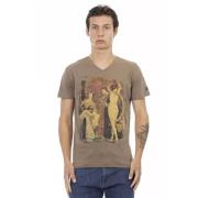 Trussardi T-Shirts Brown, Herr