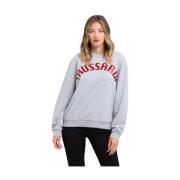 Trussardi Grå Bomullsöversized Sweatshirt Gray, Dam