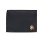 Versace Svart Läderplånbok med Medusa-applikation Black, Herr