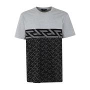 Versace T-shirt grekisk signatur allover Gray, Herr