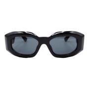 Versace Snygga fyrkantiga solglasögon för män Black, Herr