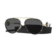 Versace Svarta Ve2232 Solglasögon Black, Herr