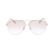 Victoria Beckham Aviator Clic Victoria Solglasögon Beige, Dam