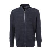 Armani Exchange Blå Tröja med Hög Krage och Bouclé Detalj Blue, Herr