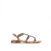 ASH Beige Läder Juveldekorerad Sandal Beige, Dam