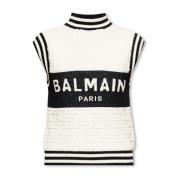 Balmain Ärmlös topp Beige, Dam