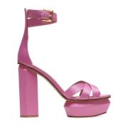 Balmain Ava satin platform sandals Pink, Dam