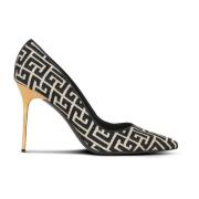 Balmain Ruby Jacquard Stilettos Black, Dam