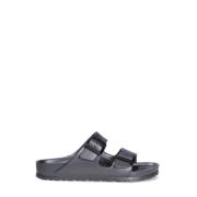 Birkenstock Justerbara gråa gummisandaler Gray, Herr