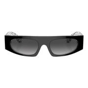 Dolce & Gabbana Stiliga solglasögon med unik crosted design Black, Dam