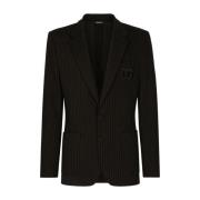 Dolce & Gabbana Diplomatisk Randig Blazer Black, Herr